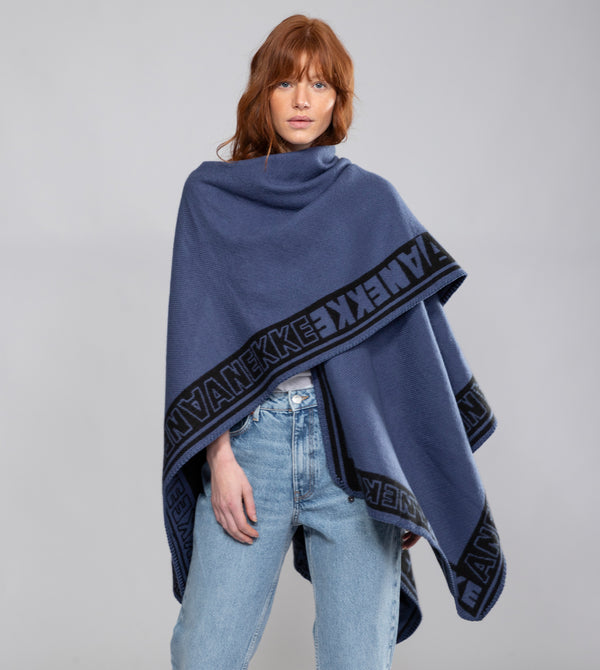 Navy Blue Shodō Poncho