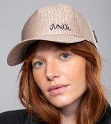 Beige Contemporary Logo Cap