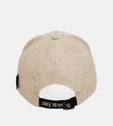 Beige Contemporary Logo Cap